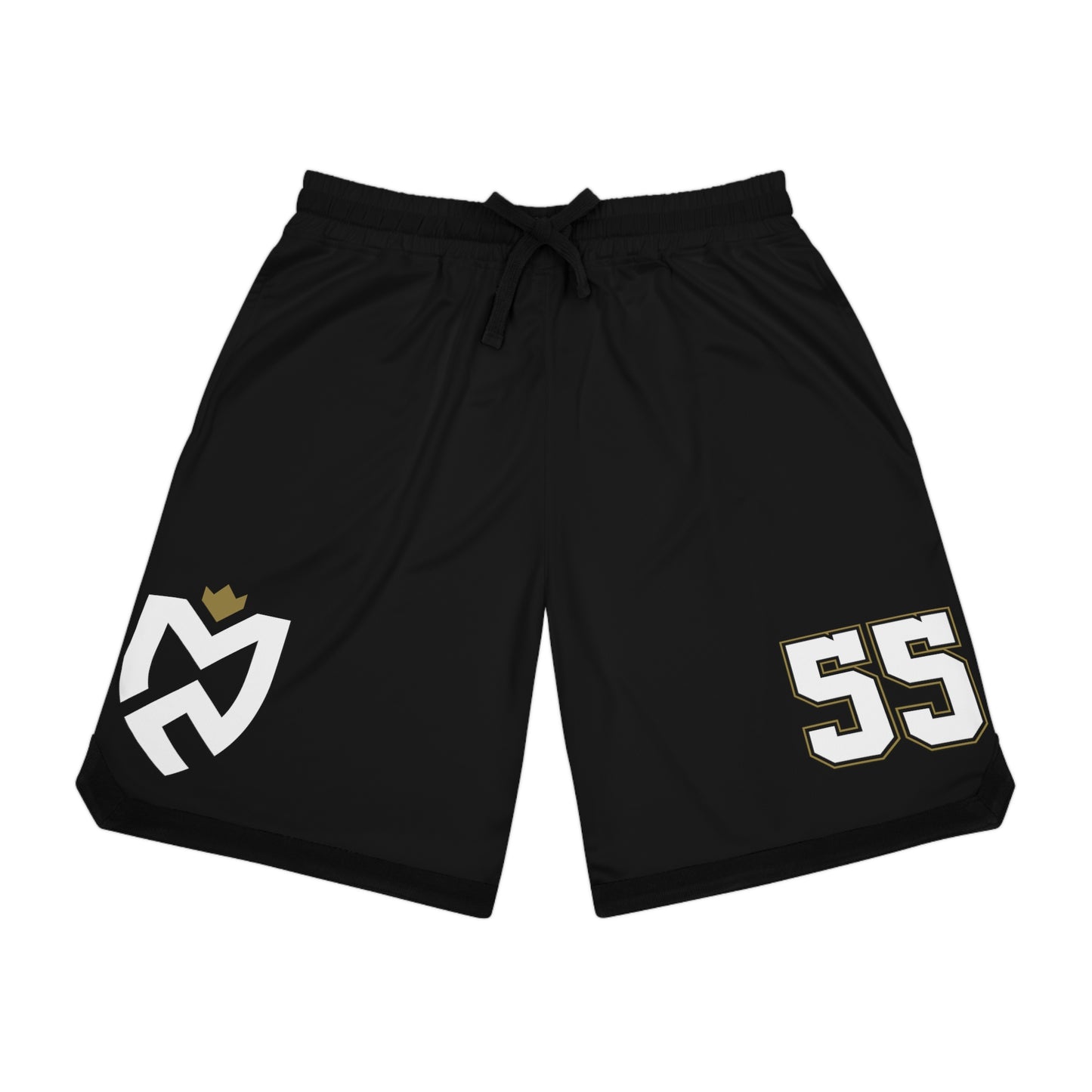 Mitch Creek Black Basketball Rib Shorts Adult