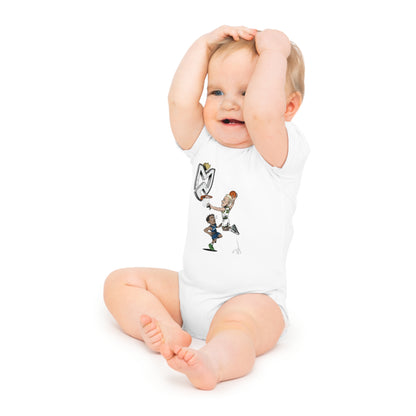 Mitch Creek Slam Graphic Logo Baby Short Sleeve Bodysuit Youth