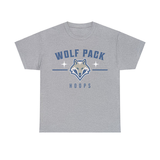 Mitch Creek Wolf Pack Hoops Logo Back Heavy Cotton Tee Adult